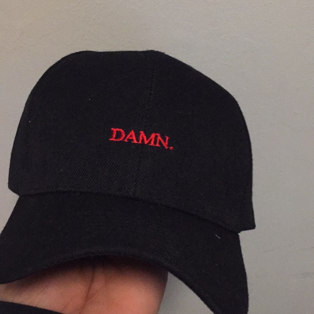 Black DAMN. Adjustable Dad Hat
